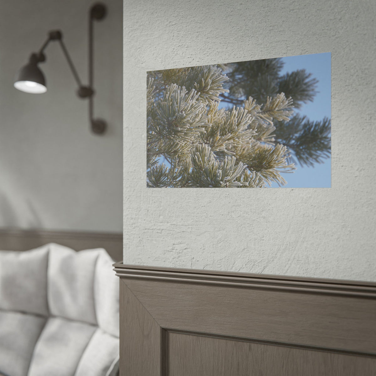 Frosted Pine Branch – Winter Nature Wall Art Poster