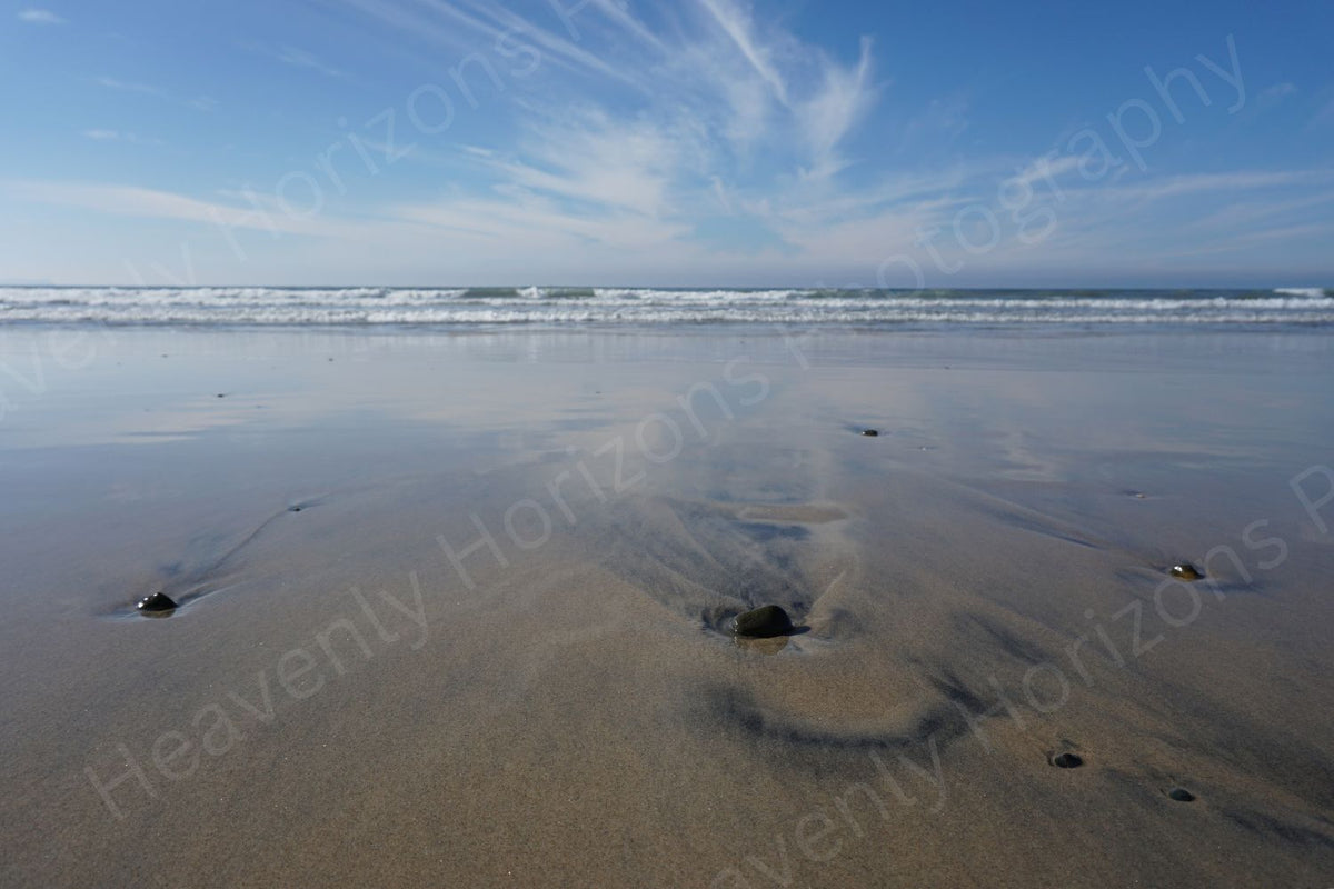 Beach Seascape — Calming Ocean Shore Photography Wall Art Poster